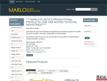 Tablet Screenshot of marloplasticproducts.com